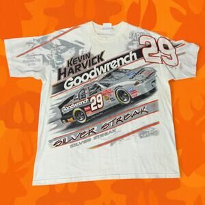 VINTAGE KEVIN HARVICK all over print tee size xl